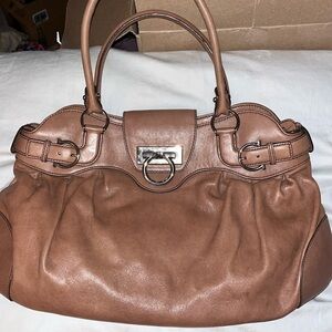 Salvatore Ferragamo Brown Shoulder Bag
